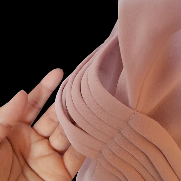 VTG 90S Y2K Pretty Woman Light Pink Button-Front Short Sleeve Midi Dress - Picture 16 of 16